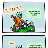 autistic screeching women talks to capitalist worker.